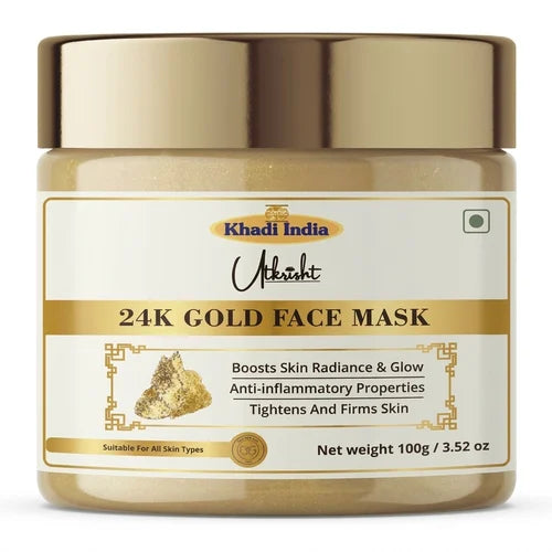Khadi India 24K Gold Face Mask for Glowing & Radiant Skin