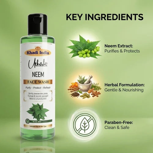 Khadi India Utkrisht Neem Face Wash