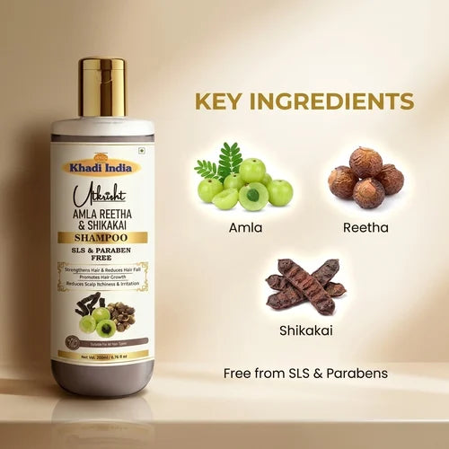 Khadi India Utkrisht Amla Reetha And Shikakai Shampoo
