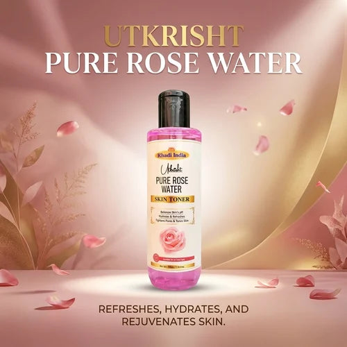 Khadi India Utkrisht Pure Rose Water Skin Toner for Face