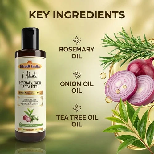 Khadi India Utkrisht Rosemary Onion And Tea Tree Oil