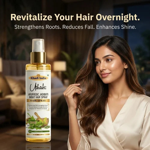 Khadi India Utkrisht Ayurvedic Jadibuti Night Hair Spray