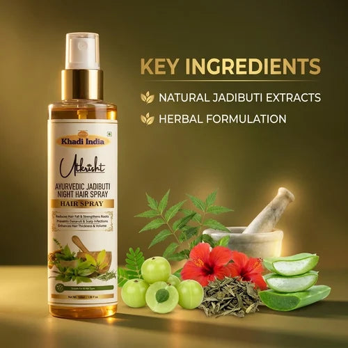 Khadi India Utkrisht Ayurvedic Jadibuti Night Hair Spray
