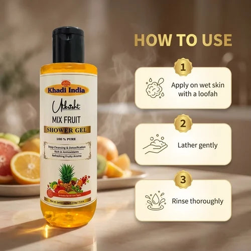 Khadi India Utkrisht Mix Fruit Shower Gel