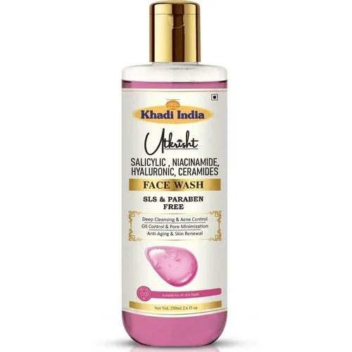Khadi India Utkrisht Salicylic, Niacinamide, Hyaluronic, Ceramides Face Wash