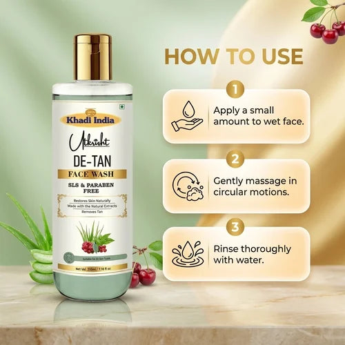 Khadi India Utkrisht De Tan Face Wash