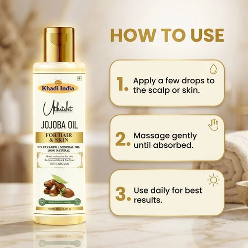 Khadi India Utkrisht Jojoba Oli For Hair & Skin