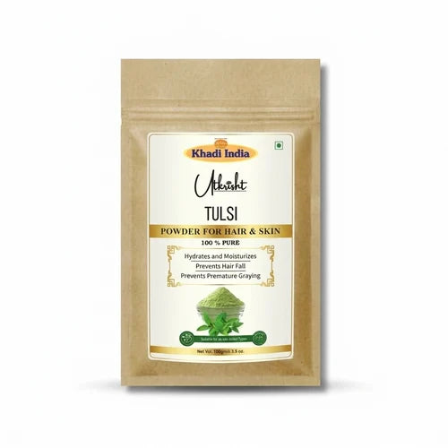 Khadi India Utkrisht Tulsi For Hair & Skin Powder