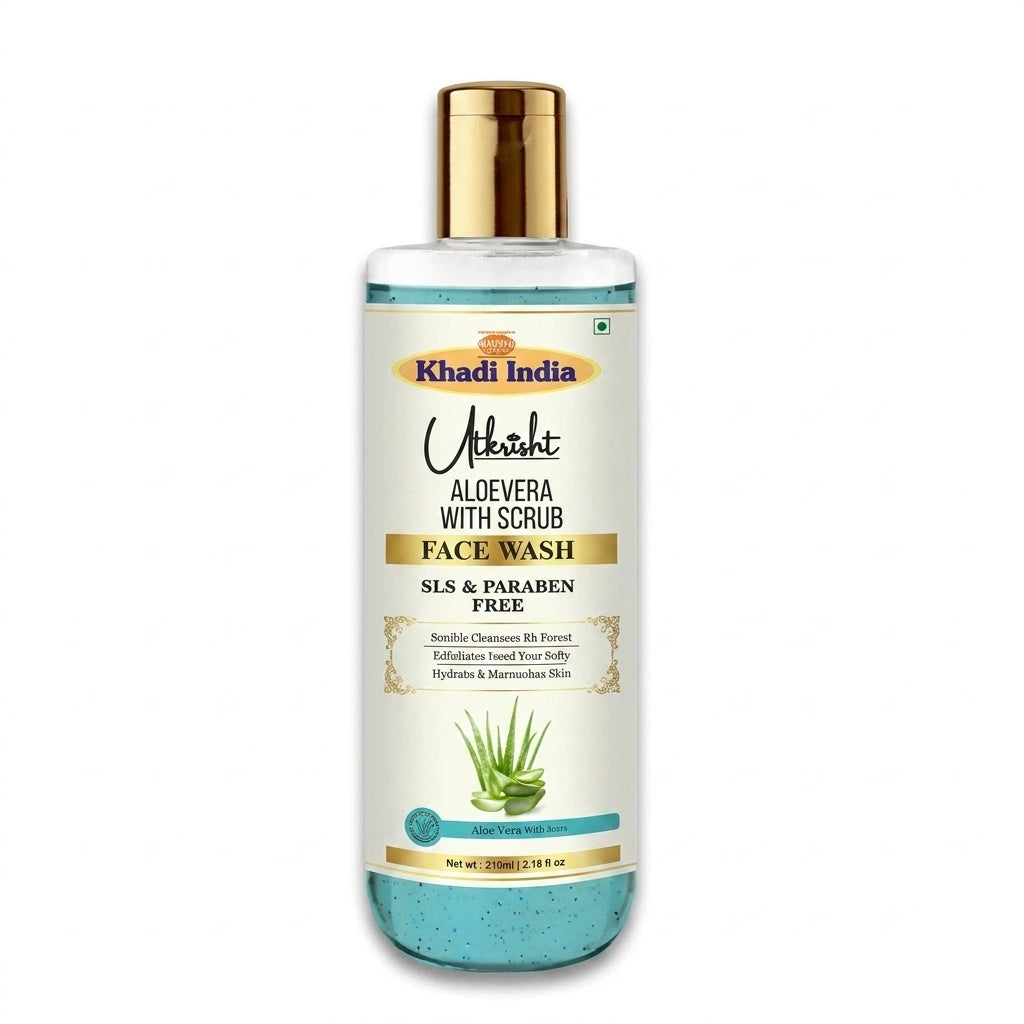 Khadi India Utkrisht Aloe Vera With Scrub Face Wash