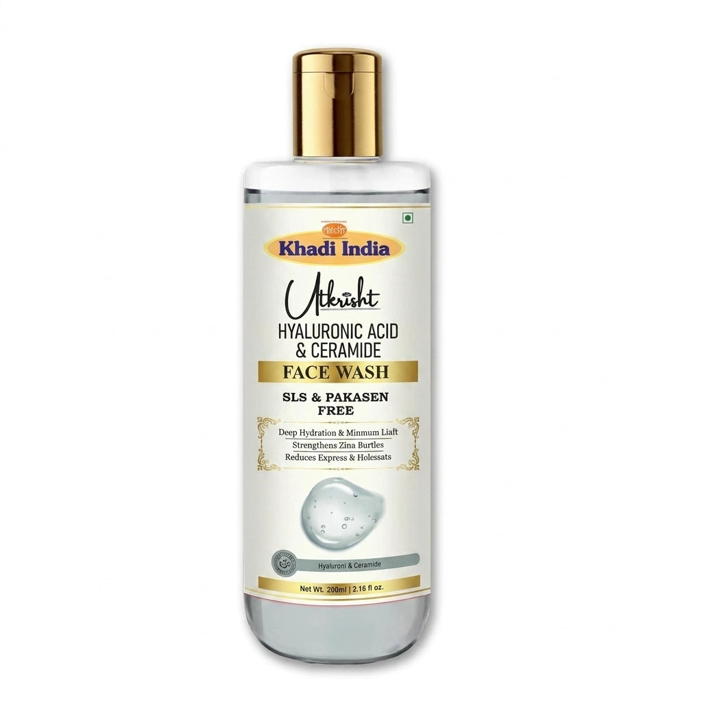 Khadi India Utkrisht Hyaluronic Acid & Ceramide SLS & Paraben Free Face Wash