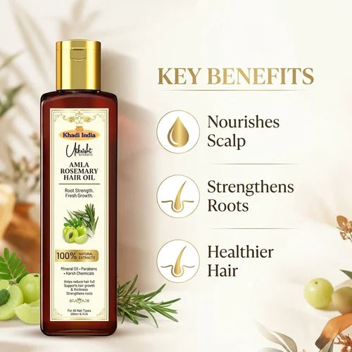 Khadi India Utkrisht Amla Rosemary Hair Oil