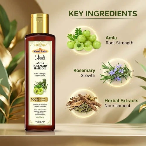 Khadi India Utkrisht Amla Rosemary Hair Oil