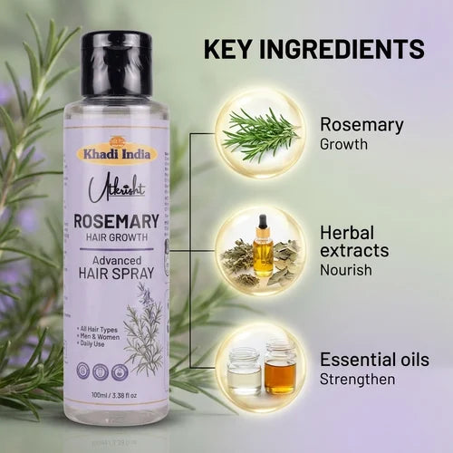 Khadi India Utkrisht Rosemary Advanced Hair Growth Spray