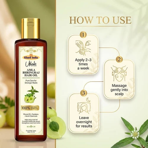 Khadi India Utkrisht Amla Bhringraj Hair Oil